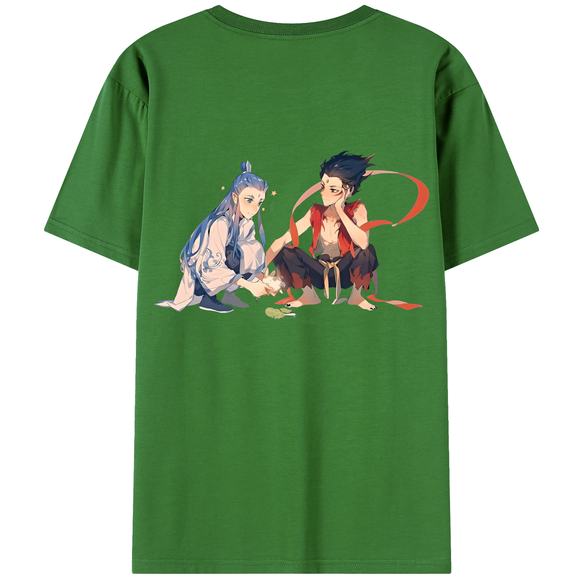（画像用） Ne Zha 2 ナタ 魔童の大暴れ レディース半袖Tシャツ(バックプリント)